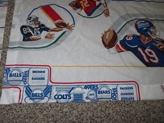 4 pcs Vintage JC Penney NFL Football Sports Team Logo FABRIC Curtains 54×42