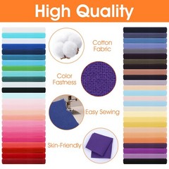 100 PCS 4×4 In Precut Solid Color Cotton Fabric Squares Quilt Scraps Mat