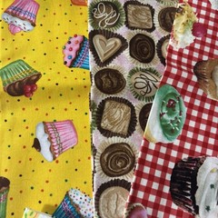 Lot Quilting Fabrics Cotton Cakes Sweets Deserts