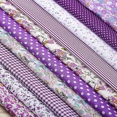 10 Pieces 20 x 20 Inch Quilting Patchwork 20 inches x 20 inches, Purple