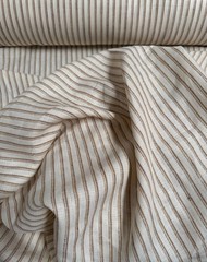 100% Flax Linen Fabric Yarn Dyed Dobby Stripes Muti-Soft Colors 58″ Wide BTY