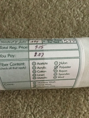 Fabric Solid White Color 100% Polyester Dry Clean Only 54′” Wide 25″ Long Remnan