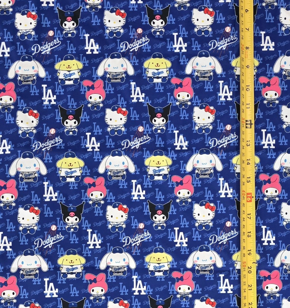 HELLO KITTY AND FRIENDS DODGERS- 1 YARD FABRIC ( 36″X58″) BRAND NEW