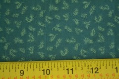 By 1/2 Yd, Vintage, Green Pine-Needles on Green Quilt Cotton, N1350