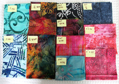 4+ Yards Batik Cotton Fabric – Assorted Patterns, Colors and Sizes – As Pictured
