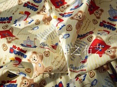 140*100cm Duffy Bear Pattern Cotton Sewing Fabric DIY Handmade Material