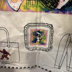 Sports Collection Fabric Panel Squares Basketball Soccer Cycling Baseball