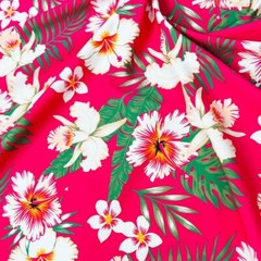 FREE SHIPPING Stretch Fabric Cayennes Hot Pink Print Swimsuit Spandex By Yard