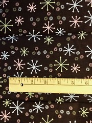 Modern Geometric Spoke & Dotted Florals Multicolor on Chocolate Brown 22″X18″