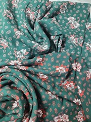 2x Floral Print Batik? Fabric Cotton Rayon Quilt Sewing Craft 36″ X 3yds Total