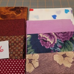 LOT OF 15 FAT QUARTERS COTTON FABRIC ASSTD COLORS & DESIGNS lot 26