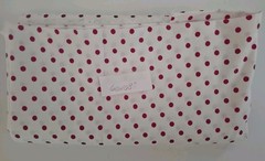 Fabric Remnant Material 60×108″ Fuschia Pink Polka Dot On White Piece Polyester