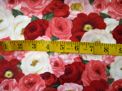 6 YDS GRACE PULLEN ART ALLOVER ROSES 100% COTTON OOP