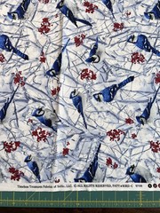 Timeless Treasures of SoHo #BIRD-C 9709 Blue Jays- BY THE HALF YARD- Vintage