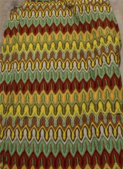 Vintage Chevron Zig Zag Mult-Color Knit Fabric 7 Yards