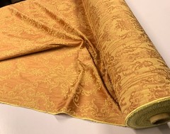 PREMIUM-QUALITY SORRENTO- DAMASK JACQUARD EUROPEAN STYLE : SALMON : 143CM WIDE :