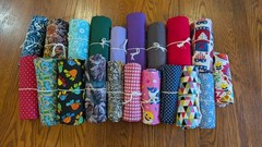 New Fabric Variety Box. 20+ Yards Assorted Cotton Fabric Pieces. No Scraps R160