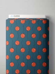 1/2 Yard – Goodnight Moon | Balloon in Teal (227862) | 100% Organic Cotton
