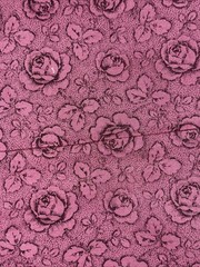 Plum / Maroon W/ Flowers Cranston VIP Cotton Fabric 1/2 Yard 18 By 44” New