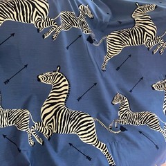 Scalamandré Dancing Zebra Fabric In Denim