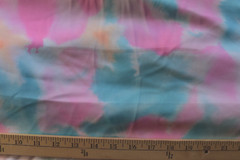 BLUE PINK ORANGE DESIGN POLYESTER FABRIC 2 WAY STRETCH 68X60″ 1.8 YARDS