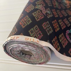 SILK BLACK, Multicolor FABRIC 10 Yards x 23 Inches Wide or 360 Inches x 23 Wide
