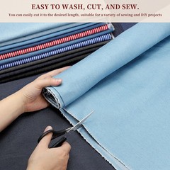 5 oz Denim Fabric 1 Yard 58 Inch Cotton Denim Fabric by the Yard Dark Blue