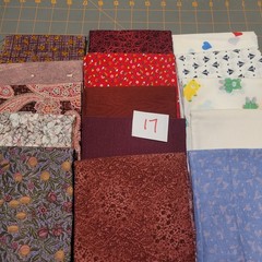 LOT OF 15 FAT QUARTERS COTTON FABRIC ASSTD COLORS & DESIGNS lot 17