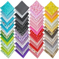 Misscrafts 56pcs Quilting Fabric 100 Cotton Craft Fabric Bundle 10×10 Inches …