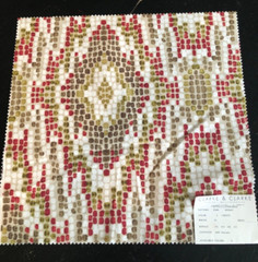 CLARKE & CLARKE Mosaic in Chintz 16 1/4 x 16 3/4″ Fabric Sample
