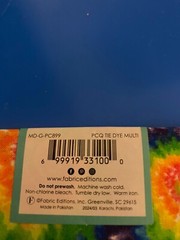 BRAND NEW CREATE IT 100% COTTON TIE DYE PRECUT SEWING AND CRAFT FABRIC 18″ X21″