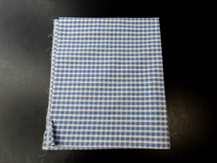 Unknown Mfg Blue Check Plaid Pattern 36″x44″ Fabric