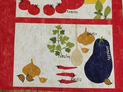 Cotton Cut & Sew Cooking Italiano set of 4 PLACEMATS Fabric Panel