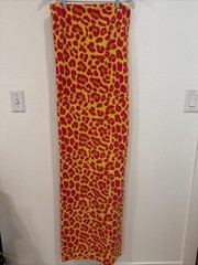Premium Fleece Bubble Cheetah Pink And Yellow 60” X 108” Big Cat Print