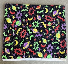 VTG NEW Fabric Outer Space Princess Fabrics Galaxy Planets Moons Stars 94”x45”
