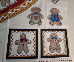 Marcus Bros Grandma’s Gingerbread Christmas Tree Skirt Panel Folk 70″ X 62″