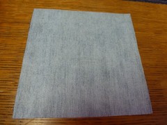 :) 40–5″ x 5″ blue jean denim quilt squares, MEDIUM weight, hand cut, interface
