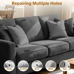 Linen Furniture Sofa Repair Tape 5×80 inch Self Adhesive Black Fabric Tape