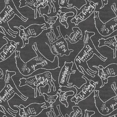Novelty Cotton Fabric 1 Yrd Precut Loops & Threads Black/White Farmhouse Animals