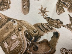 SEVENBERRY WESTERN THEME FABRIC REMNANT 43” W X 38” L