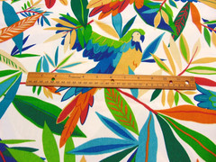2013 Richloom Cotton Canvas Style Fabric Jungle/Macaw Birds 1yd x 56″