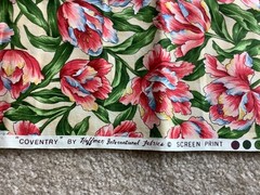Hoffman Int’l Fabrics Coventry is Large Pink Tulips Print 1 yd