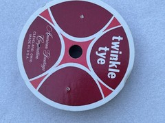 Vintage American Greetings Twinkle Tye Ribbon Spool Burgundy Red Satin Made in