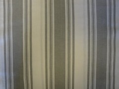 Dunroven House Farmhouse Awning Stripe Grey White Woven Cotton Homespun Fabric