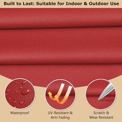 Faux Leather Fabric 54″ Wide Vinyl Upholstery Fabric by the Yard 0.7MM Thick Sof