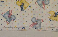 Vintage Princess Fabrics Inc. Pastel Sheep & Hearts # 204 Fabric 44″x150″ Unused