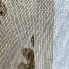 Schumacher J H Thorp JACOBEAN PRINTED CREWEL Cotton Linen Fabric ~ 3.25 yds READ