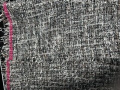 Telio Loulou Tweed Metallic Grey Black Fabric By The Yard