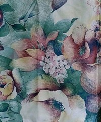 Floral Print House N’ Home Fabrics & Draperies Upholstery 4 +33″ Yds By 57″W New