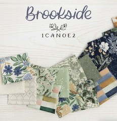Brookside Charm Pack, 5″ Fabric Squares, 1 Canoe 2 for Moda Fabric, Floral,